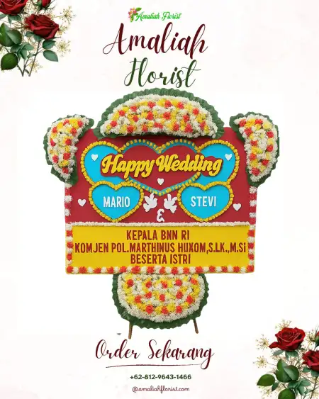 Papan Bunga Pernikahan Lubuk Gaung